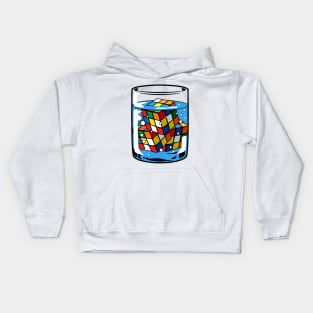 Rubik in glass illustration Kids Hoodie